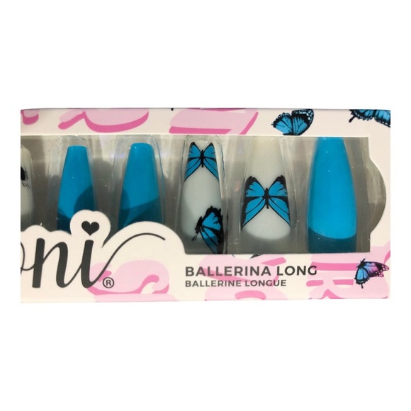 24 piece Ballerina tip medium & long press on nail tips new - Picture 2 of 8